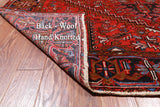 Red Vintage Persian Heriz Serapi Handmade Wool Rug - 8' 0" X 10' 6"