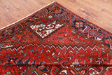 Red Vintage Persian Heriz Serapi Handmade Wool Rug - 8' 0" X 10' 6"