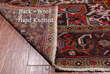 Red Vintage Persian Heriz Serapi Handmade Wool Rug - 7' 8" X 10' 10"