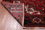 Red Vintage Persian Heriz Serapi Handmade Wool Rug - 8' 0" X 10' 3"