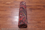 Red Vintage Persian Heriz Serapi Handmade Wool Rug - 8' 0" X 10' 3"
