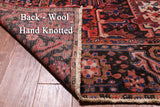 Red Vintage Persian Heriz Serapi Handmade Wool Rug - 9' 0" X 11' 10"