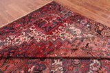 Red Vintage Persian Heriz Serapi Handmade Wool Rug - 9' 0" X 11' 10"