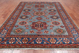 Blue Super Kazak Handmade Wool Rug - 7' 11" X 10' 3"