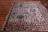 Blue Super Kazak Hand-Knotted Wool Rug - 7' 10" X 9' 8"
