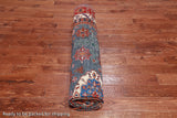 Grey Super Kazak Handmade Wool Rug - 9' 0" X 12' 5"