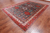 Grey Super Kazak Handmade Wool Rug - 9' 0" X 12' 5"