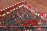Grey Super Kazak Handmade Wool Rug - 9' 0" X 12' 5"