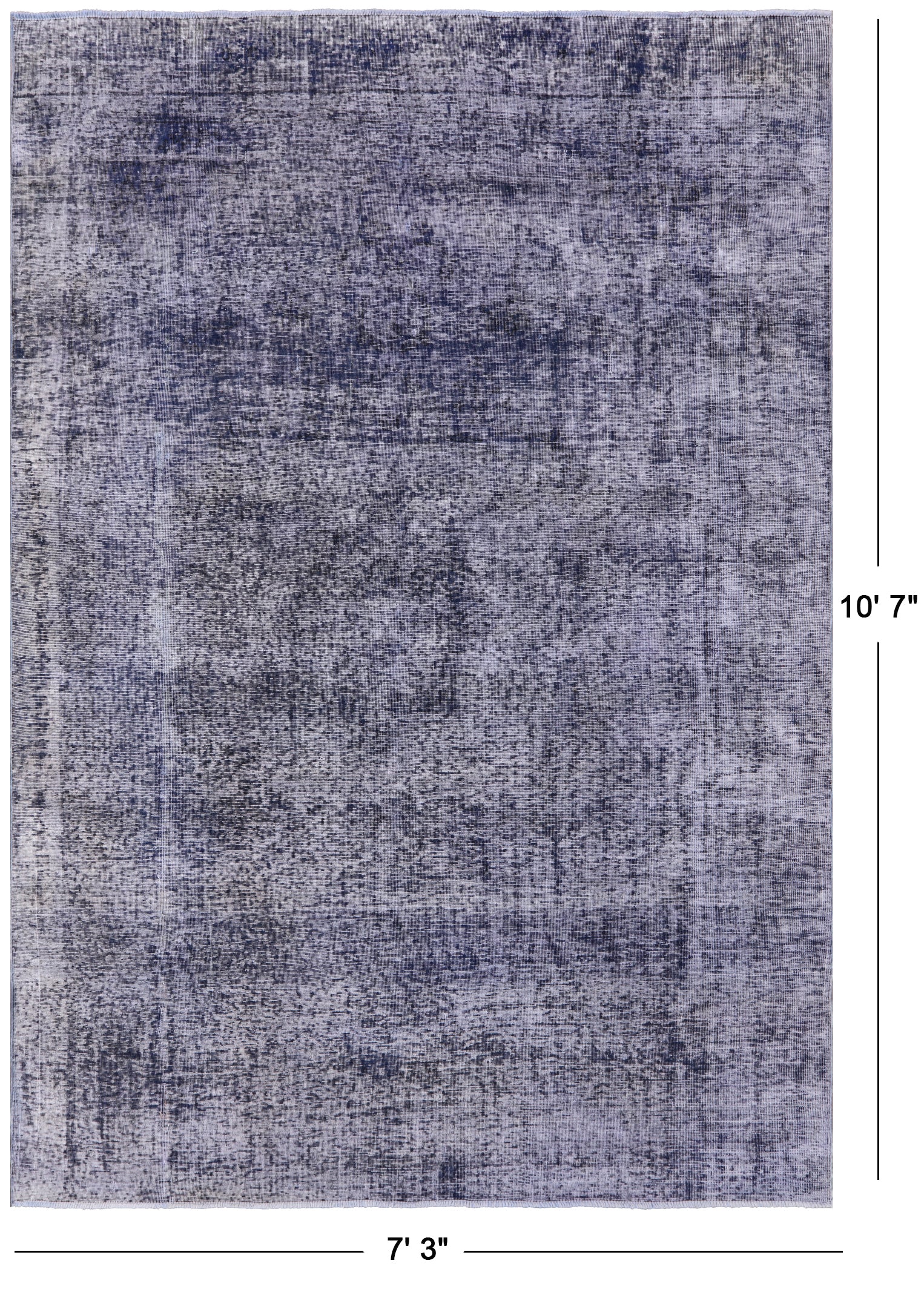 Persian Overdyed Hand Knotted Wool Area Rug - 7' 3" X 10' 7" - Golden Nile