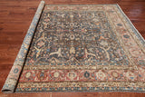 Grey Persian Antique Finish Zero Pile Handmade Wool Rug - 7' 9" X 10' 3"