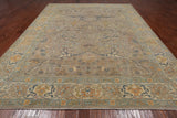 Grey Persian Antique Finish Zero Pile Hand Knotted Wool Rug - 8' 10" X 11' 9"