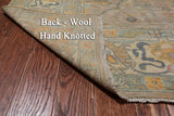 Grey Persian Antique Finish Zero Pile Hand Knotted Wool Rug - 8' 10" X 11' 9"