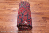 Red Vintage Persian Heriz Serapi Hand Knotted Wool Rug - 9' 11" X 12' 10"