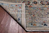Grey Geometric Persian Mamluk Hand-Knotted Wool Rug - 9' 11" X 13' 9"