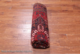 Rust Vintage Persian Heriz Serapi Hand-Knotted Wool Rug - 6' 5" X 9' 2"