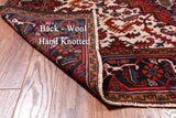 Red Vintage Persian Heriz Serapi Hand-Knotted Wool Rug - 6' 10" X 9' 7"