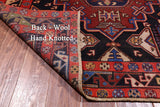 Black Vintage Persian Handmade Wool Runner Rug - 4' 3" X 10' 1"