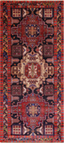 Black Vintage Persian Handmade Wool Runner Rug - 4' 3" X 10' 1"