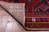 Red Vintage Persian Handmade Wool Runner Rug - 4' 4" X 14' 7"