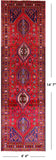 Red Vintage Persian Handmade Wool Runner Rug - 4' 4" X 14' 7"