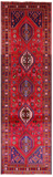 Red Vintage Persian Handmade Wool Runner Rug - 4' 4" X 14' 7"