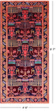 Navy Blue Vintage Persian Tabriz Hand Knotted Wool Rug - 4' 6" X 9' 7"