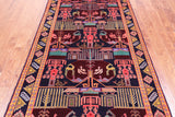 Navy Blue Vintage Persian Tabriz Hand Knotted Wool Rug - 4' 6" X 9' 7"