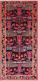 Navy Blue Vintage Persian Tabriz Hand Knotted Wool Rug - 4' 6" X 9' 7"