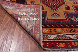 Eggplant Color Vintage Persian Hand Knotted Wool Runner Rug - 4' 2" X 9' 11"