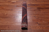 Navy Blue Vintage Persian Hand Knotted Wool Rug - 4' 2" X 7' 8"