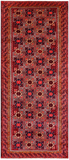 Red Vintage Persian Hand Knotted Wool Rug - 4' 6" X 10' 8"