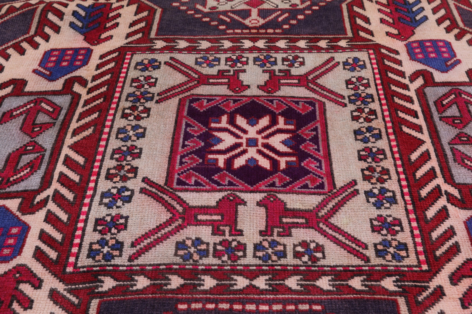 Grey Vintage Persian Hand Knotted Wool Runner Rug - 4' 2" X 9' 8"