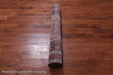 Navy Blue Vintage Persian Hand Knotted Wool Runner Rug - 4' 7" X 10' 5"