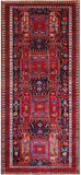 Navy Blue Vintage Persian Hand Knotted Wool Runner Rug - 4' 7" X 10' 5"