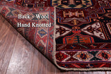 Navy Blue Vintage Persian Handmade Wool Runner Rug - 4' 2" X 9' 11"