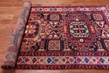 Navy Blue Vintage Persian Handmade Wool Runner Rug - 4' 2" X 9' 11"