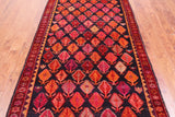 Navy Blue Vintage Persian Hand-Knotted Wool Runner Rug - 4' 5" X 9' 2"