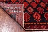 Navy Blue Vintage Persian Hand-Knotted Wool Runner Rug - 4' 5" X 9' 2"