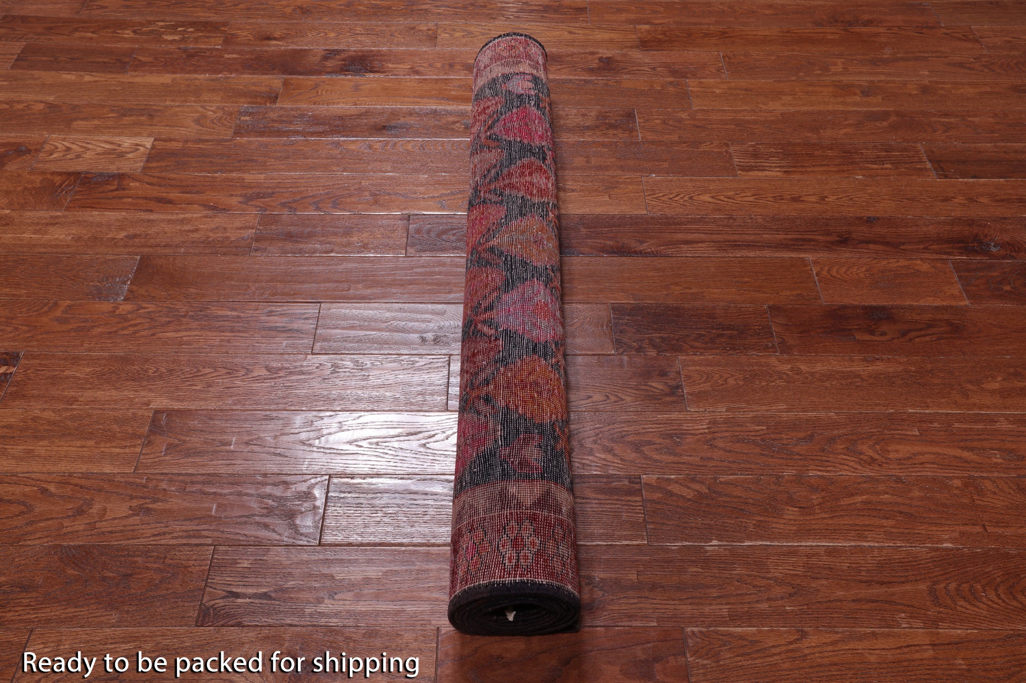 Navy Blue Vintage Persian Hand-Knotted Wool Runner Rug - 4' 5" X 9' 2"