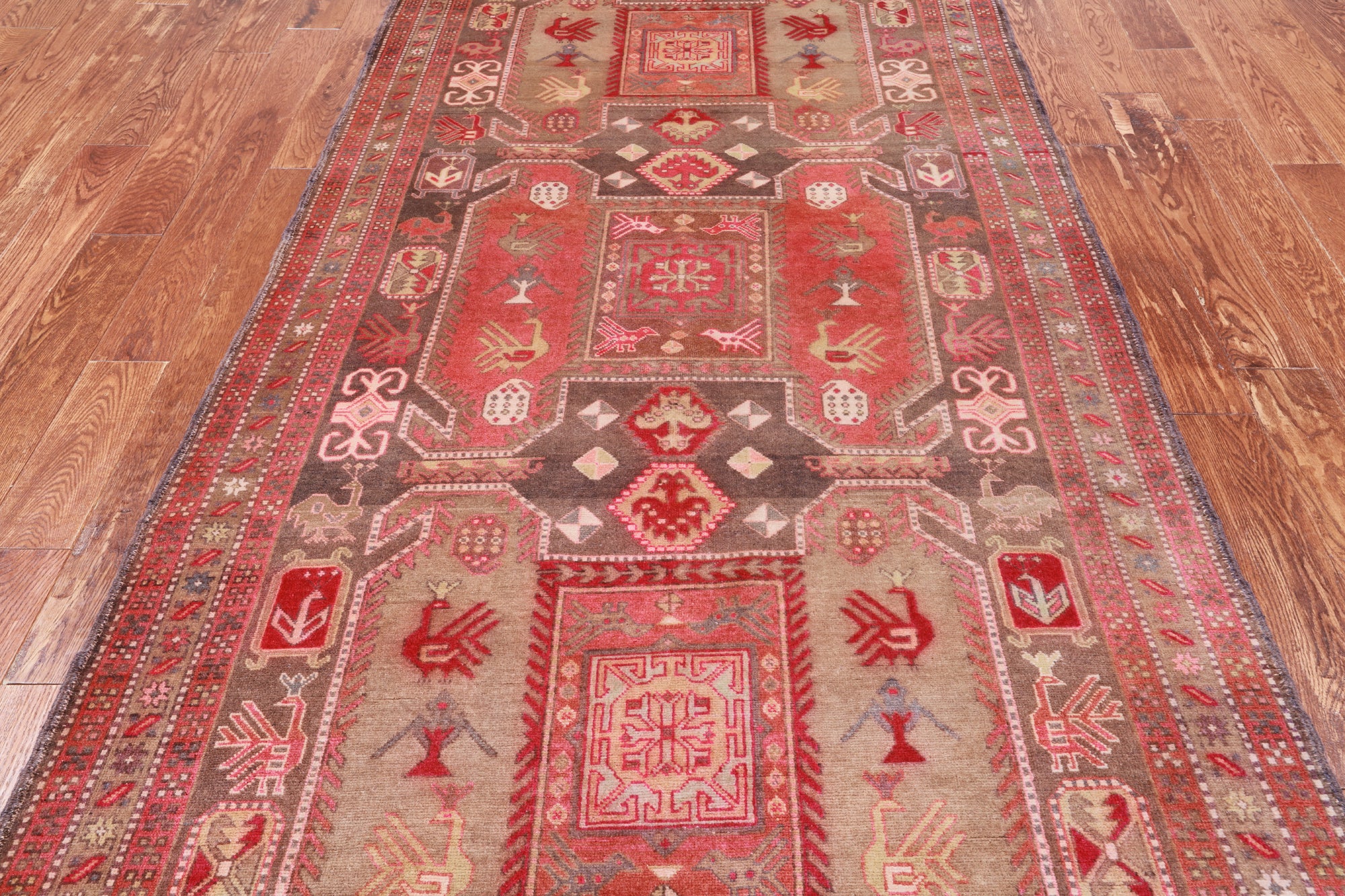 Vintage Persian Handmade Wool Rug - 4' 8" X 9' 5"