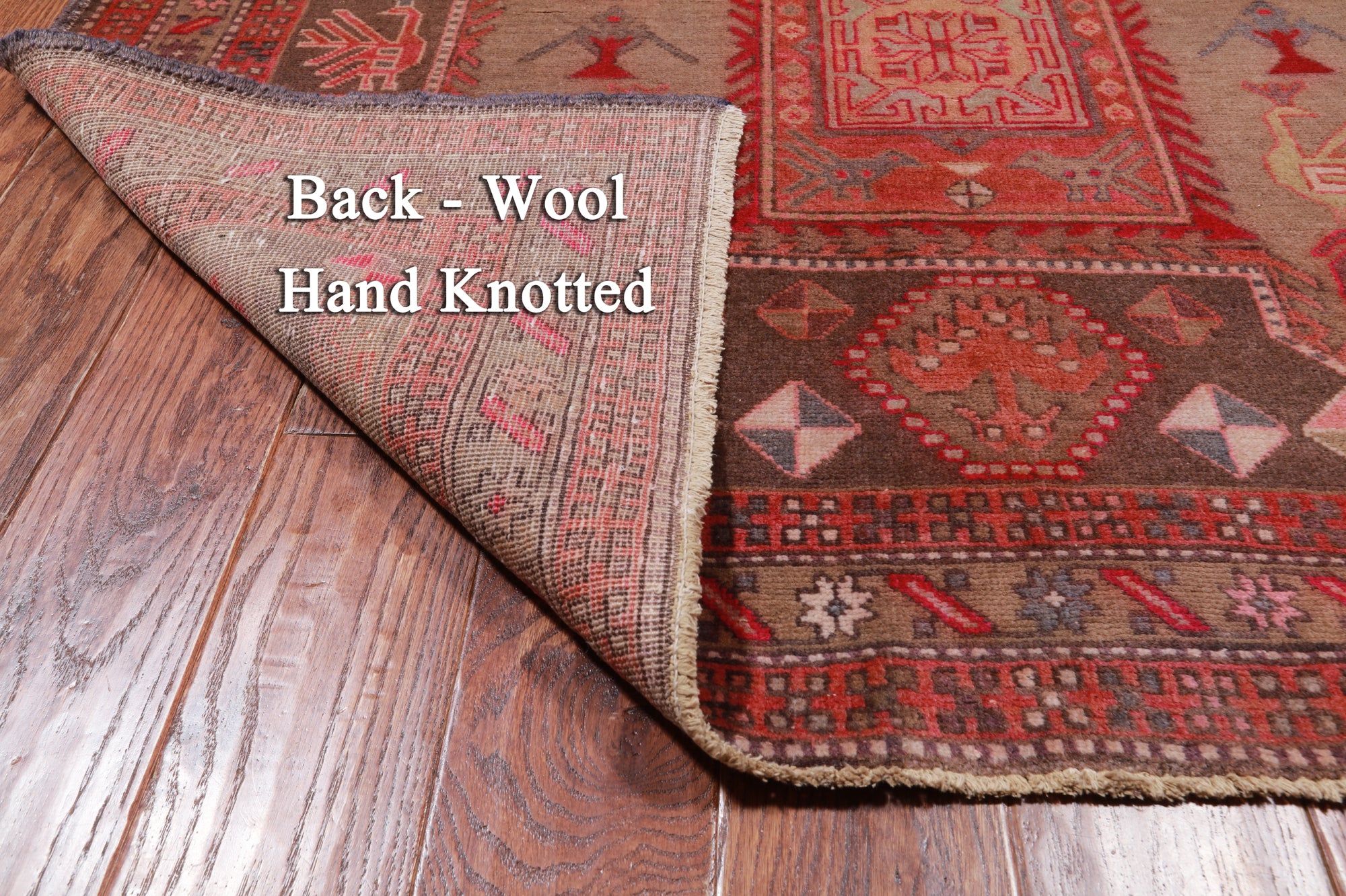 Vintage Persian Handmade Wool Rug - 4' 8" X 9' 5"