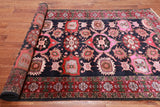 Navy Blue Vintage Persian Handmade Wool Rug - 4' 10" X 9' 4"