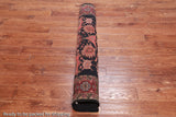 Navy Blue Vintage Persian Handmade Wool Rug - 4' 10" X 9' 4"