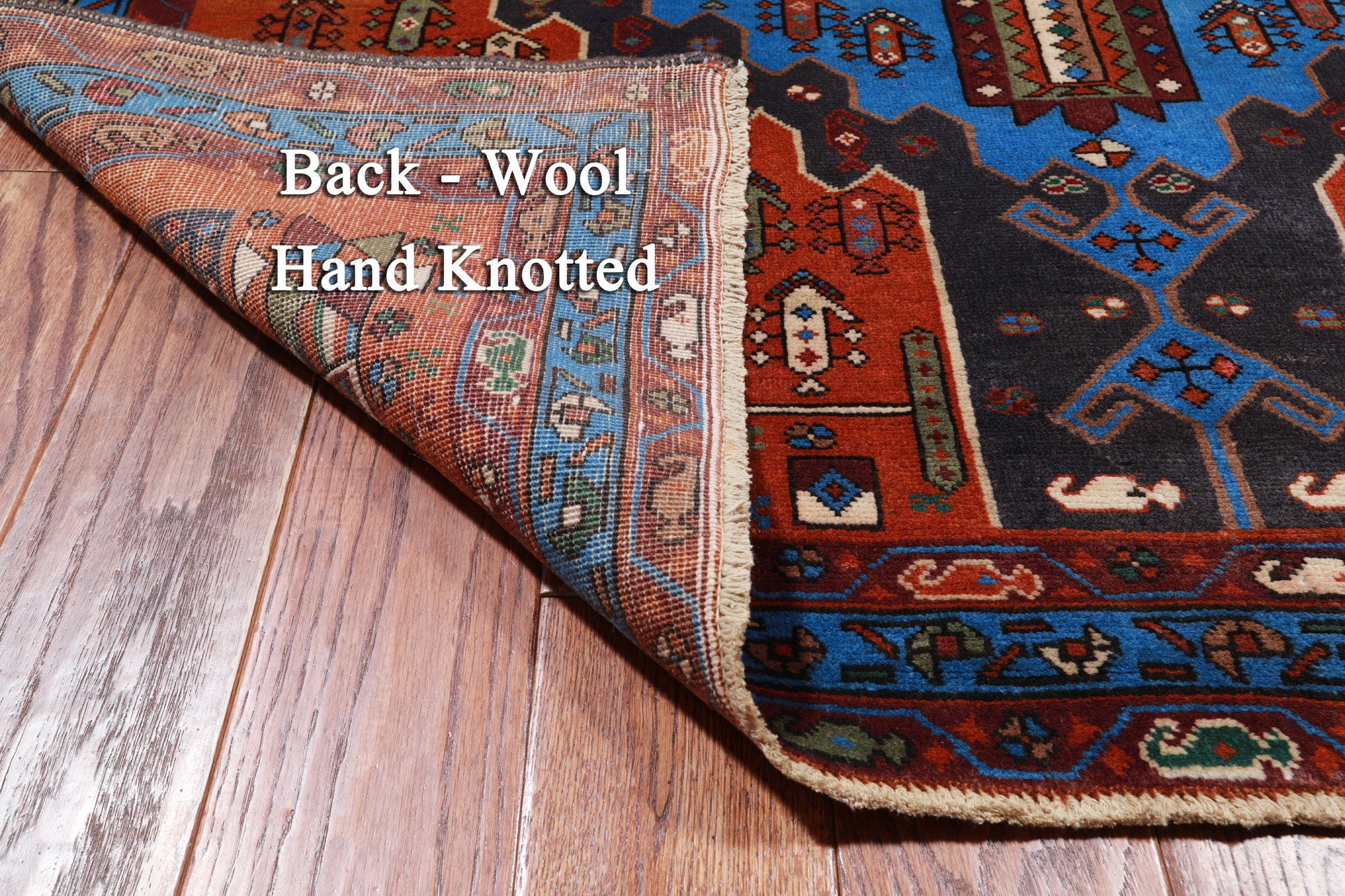 Vintage Persian Hand Knotted Wool Rug - 5' 0" X 11' 4"