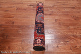 Red Vintage Persian Hand Knotted Wool Rug - 4' 9" X 9' 11"