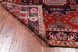 Red Vintage Persian Hand Knotted Wool Rug - 4' 9" X 9' 11"