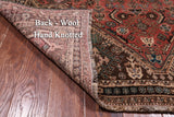 Rust Vintage Persian Shiraz Handmade Wool On Wool Rug - 5' 0" X 7' 11"