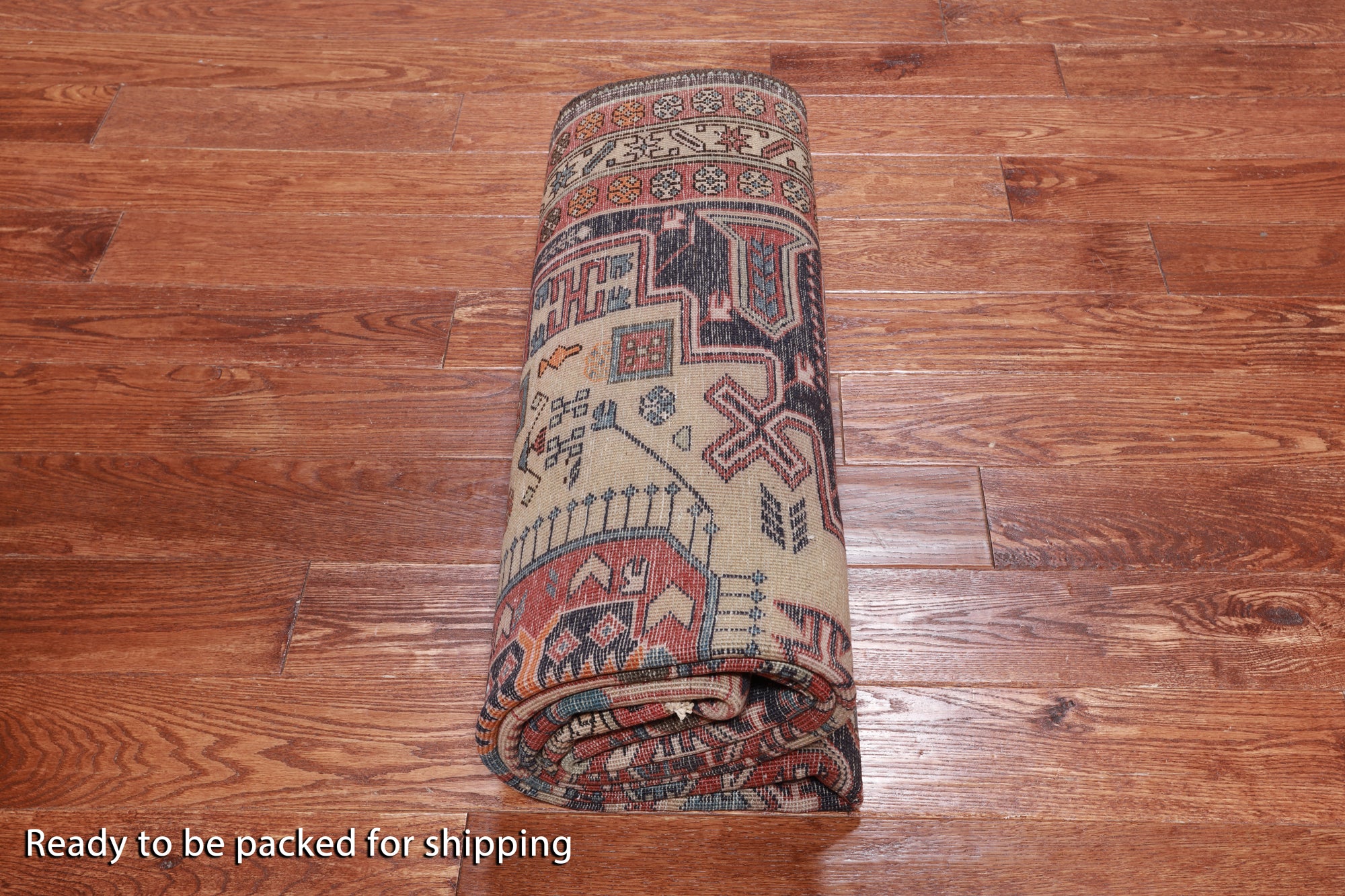 Vintage Persian Hand Knotted Wool Rug - 5' 0" X 9' 8"