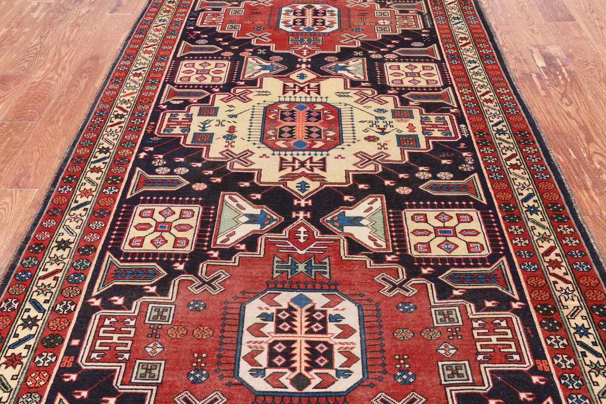 Vintage Persian Hand Knotted Wool Rug - 5' 0" X 9' 8"
