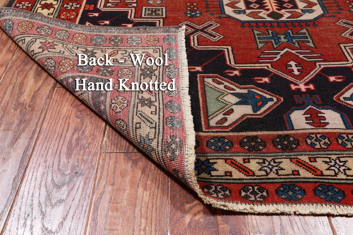 Vintage Persian Hand Knotted Wool Rug - 5' 0" X 9' 8"